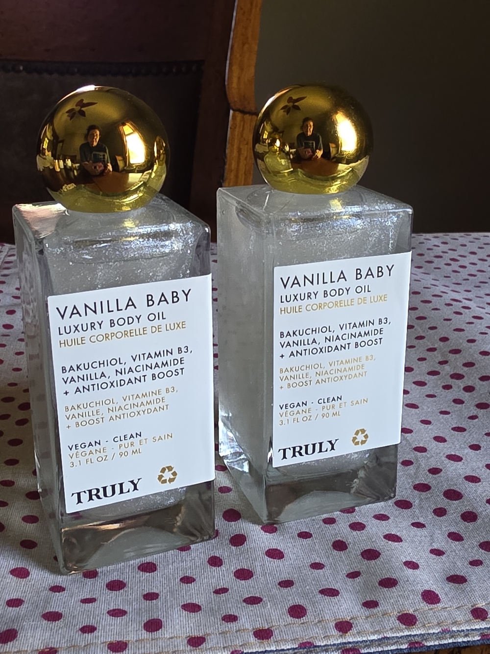 TRULY Vanilla Baby Luxury Body Oil — Gold Accent